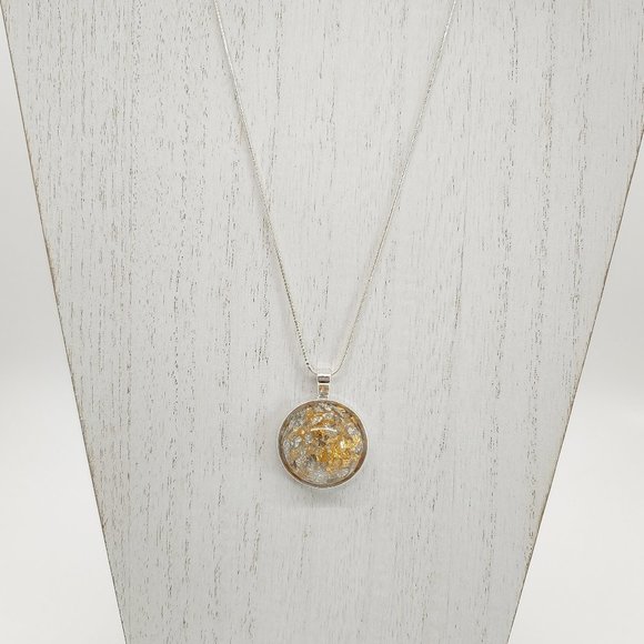 Hand Crafted Jewelry - Necklace w/ Silver & Gold Pendant